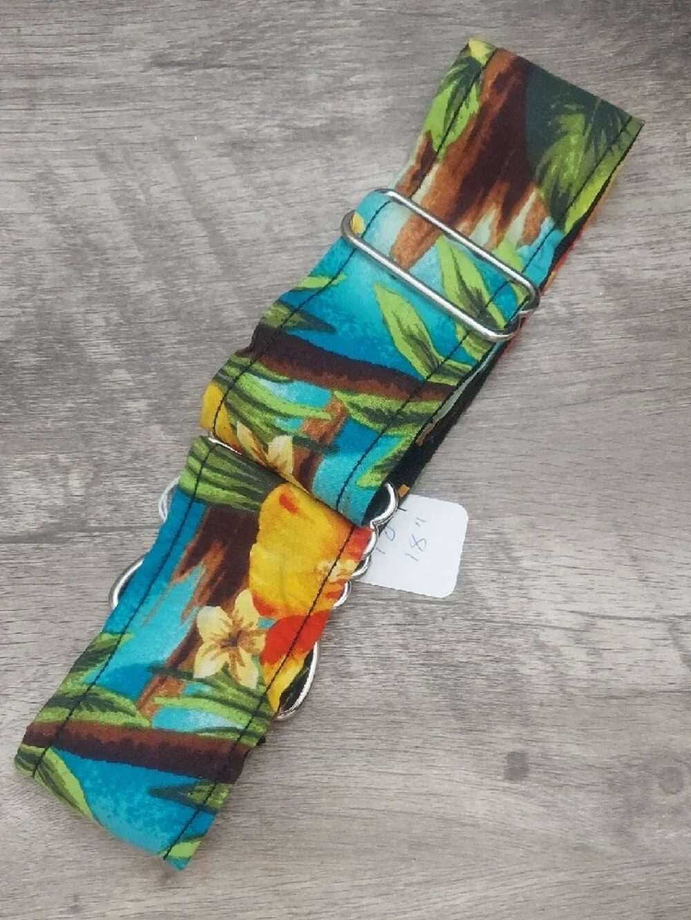 Custom Martingale Dog Collar Tropical Hibiscus Hawaiian Sighthound 2